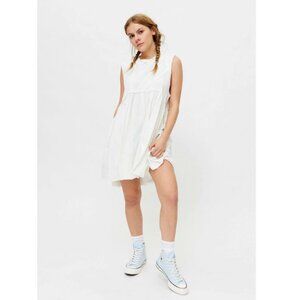 Urban Outfitters UO Stevie Babydoll T-Shirt Mini Dress Size Medium White